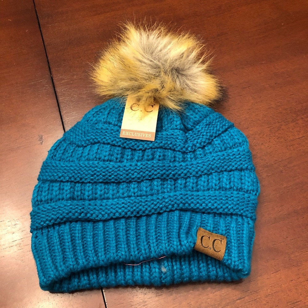 C.C Knit Beanie with Pom